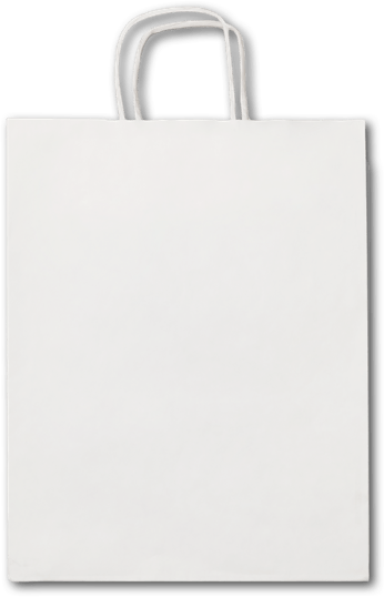Printed white paper bags